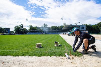 Gradnja igrišča na Mestnem stadionu Fazanerija, 11. 7. 2022